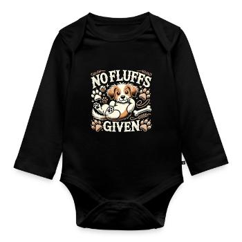 Keine Flusen gegeben - Baby Bio-Langarm-Body - Schwarz - Vorne