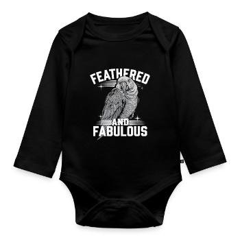 Propriétaire de perroquet Parrot Life et exotique - Body Bébé bio manches longues - noir - Devant