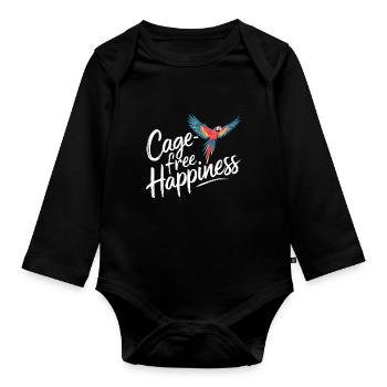 Propriétaire de perroquet Parrot Life et exotique - Body Bébé bio manches longues - noir - Devant