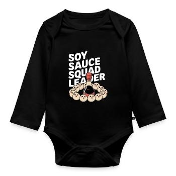 Dim-sum-liebhaber Chinesischer Küche Und Knödel - Baby Bio-Langarm-Body - Schwarz - Vorne