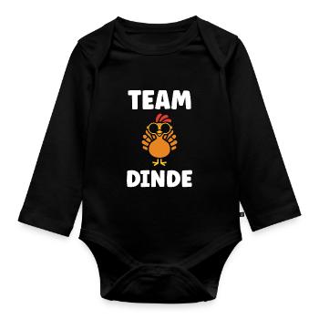 Dinde - Body Bébé bio manches longues - noir - Devant