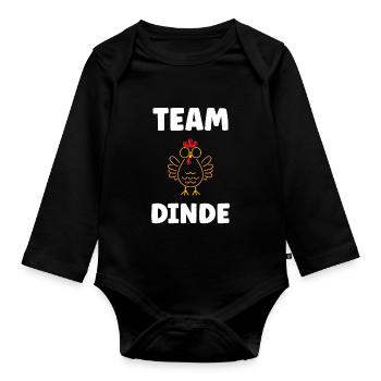Dinde - Body Bébé bio manches longues - noir - Devant