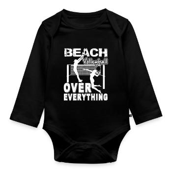 Beach Volleyball Beach Volleyball Over Everything - Organic Longsleeve Baby Bodysuit - black - Front