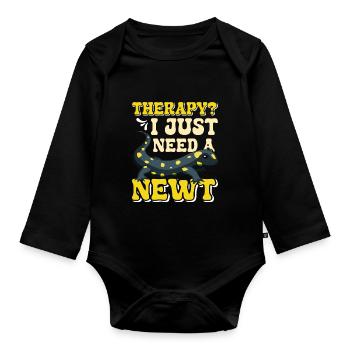 Molch - Baby Bio-Langarm-Body - Schwarz - Vorne
