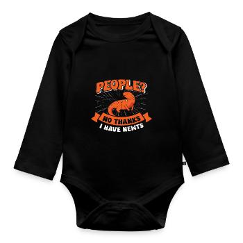 Molch - Baby Bio-Langarm-Body - Schwarz - Vorne