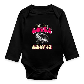 Molch - Baby Bio-Langarm-Body - Schwarz - Vorne