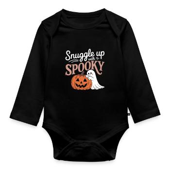 Cozy, Horror, Aesthetics, Spooky, Cozy - Organic Longsleeve Baby Bodysuit - black - Front