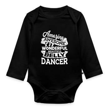 Belly Dance Amazing Belly Dancer - Organic Longsleeve Baby Bodysuit - black - Front