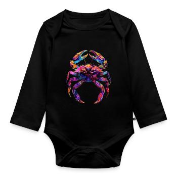 Krabbe - Baby Bio-Langarm-Body - Schwarz - Vorne