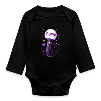 K-Pop Musique coréenne Kpop Fans Kdrama - Body Bébé bio manches longues - noir - Devant