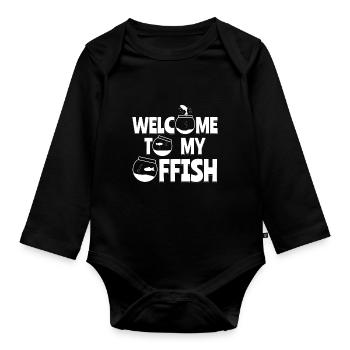 Welcome To My Offish Aquarium - Baby Bio-Langarm-Body - Schwarz - Vorne