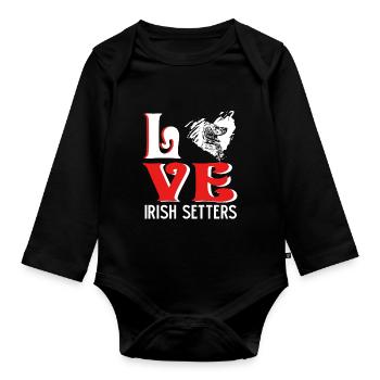 Love Irish Setter - Organic Longsleeve Baby Bodysuit - black - Front