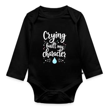 separation empowerment, self-love, new beginnings - Organic Longsleeve Baby Bodysuit - black - Front