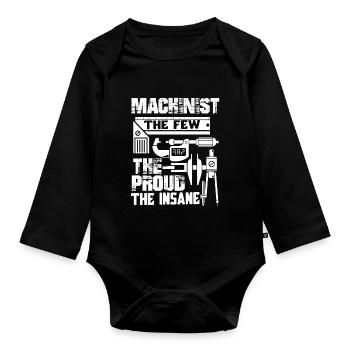 Machinist Machinist The Few The Proud The Insane - Organic Longsleeve Baby Bodysuit - black - Front