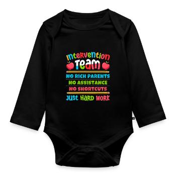 Intervention Teacher, Intervention specialist - Baby Bio-Langarm-Body - Schwarz - Vorne