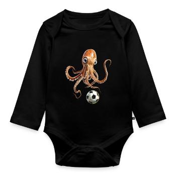 Tintenfisch - Baby Bio-Langarm-Body - Schwarz - Vorne