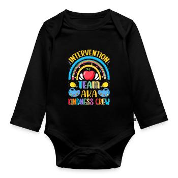 Intervention Teacher, Intervention specialist - Baby Bio-Langarm-Body - Schwarz - Vorne