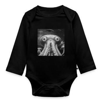 Tintenfisch - Baby Bio-Langarm-Body - Schwarz - Vorne