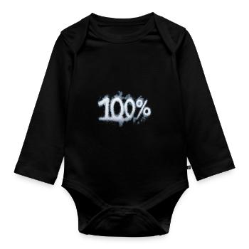 100% - Body Bébé bio manches longues - noir - Devant