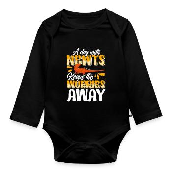 Molch - Baby Bio-Langarm-Body - Schwarz - Vorne