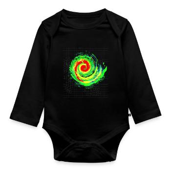 Fascinating Storm Tornado Vortex - Organic Longsleeve Baby Bodysuit - black - Front