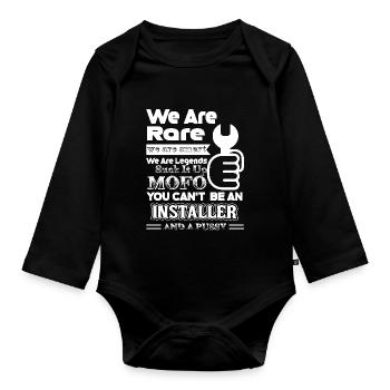 Installer We Are Smart - Organic Longsleeve Baby Bodysuit - black - Front