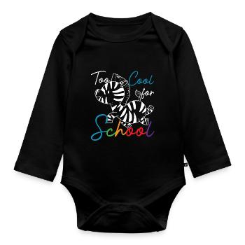 Too Cool For School Stem Sped Education Llama - Organic Longsleeve Baby Bodysuit - black - Front
