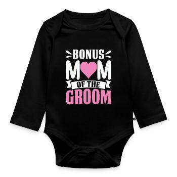 Bonus Maman Du Marié Belle-mère Drôle Maman Extra - Body Bébé bio manches longues - noir - Devant