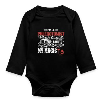 Phlebotomist I am A Phlebotomist - Organic Longsleeve Baby Bodysuit - black - Front