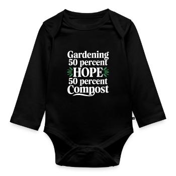 DIY Garden Fights, Gardening, Humor, Plants - Organic Longsleeve Baby Bodysuit - black - Front