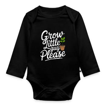 DIY Garden Fights, Gardening, Humor, Plants - Organic Longsleeve Baby Bodysuit - black - Front