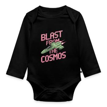 Joueurs sur le thème de l’espace Cosmic Gaming Science-fiction - Body Bébé bio manches longues - noir - Devant