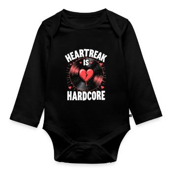 Grunge Valentine's Day Dark Romance Edgy Love - Organic Longsleeve Baby Bodysuit - black - Front