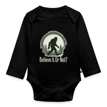 BIGFOOT - Organic Longsleeve Baby Bodysuit - black - Front