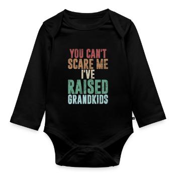 Grandad Grandpa Grandpa Pops Grandparent - Organic Longsleeve Baby Bodysuit - black - Front