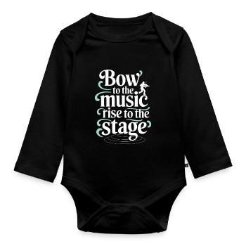 Violinists, String Instrument Musicians, Classical Music - Organic Longsleeve Baby Bodysuit - black - Front