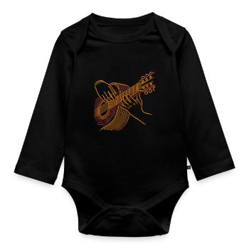 Guitarist Guitarist Musician Guitar Music - Organic Longsleeve Baby Bodysuit - black - Front