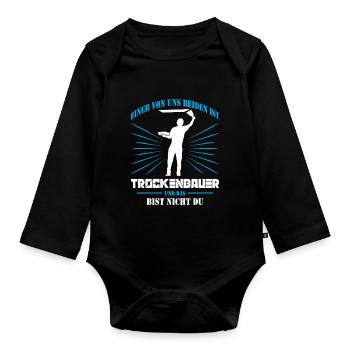Trockenbau Trockenbauer Trockenbaumonteur Geschenk - Baby Bio-Langarm-Body - Schwarz - Vorne
