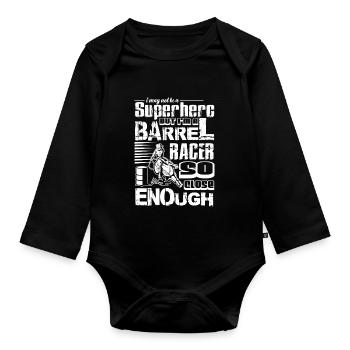 Barrel Racing I am A Barrel Racer - Organic Longsleeve Baby Bodysuit - black - Front