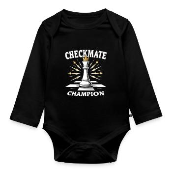 Chess Tacticians Strategy Masters Tactical - Baby Bio-Langarm-Body - Schwarz - Vorne