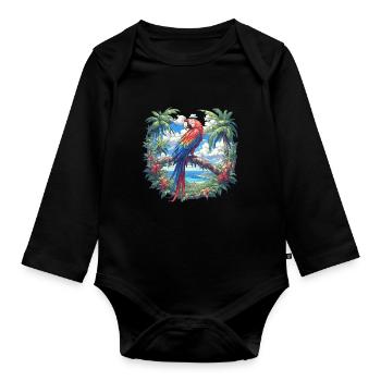 Aras Ara - Baby Bio-Langarm-Body - Schwarz - Vorne