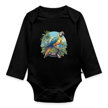 Aras Ara - Baby Bio-Langarm-Body - Schwarz - Vorne