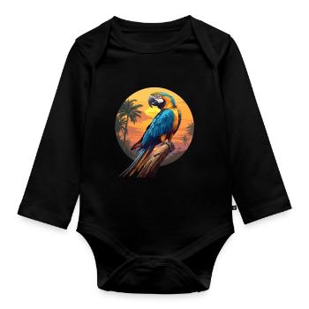 Aras Ara - Baby Bio-Langarm-Body - Schwarz - Vorne