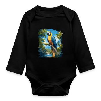 Aras Ara - Baby Bio-Langarm-Body - Schwarz - Vorne