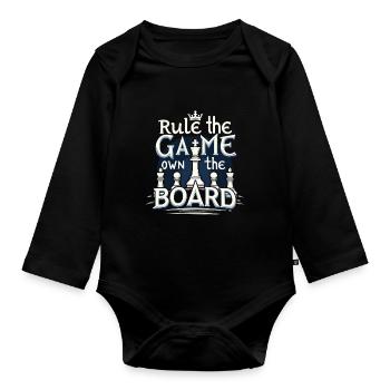 Chess Tacticians Strategy Masters Tactical - Baby Bio-Langarm-Body - Schwarz - Vorne