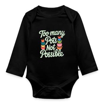 Pflanzensammler Für Zimmerpflanzensammler Im - Baby Bio-Langarm-Body - Schwarz - Vorne