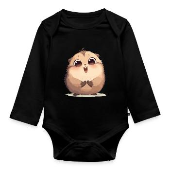 Murmeltiere Murmeltier - Baby Bio-Langarm-Body - Schwarz - Vorne