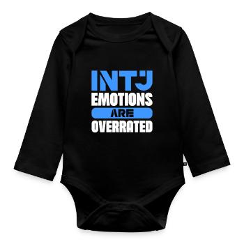Les émotions INTJ sont surestimées - Body Bébé bio manches longues - noir - Devant