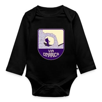 Via Dinarica – Long-Distance Trail - Baby Bio-Langarm-Body - Schwarz - Vorne
