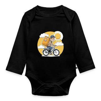 YOUR MAIL CARRIER - Organic Longsleeve Baby Bodysuit - black - Front